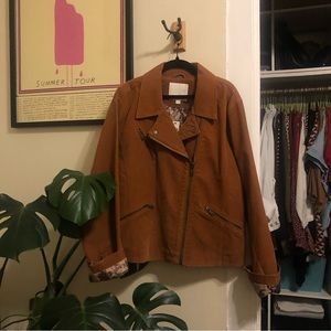 Anthro ett:twa Biddle Suede Leather Moto